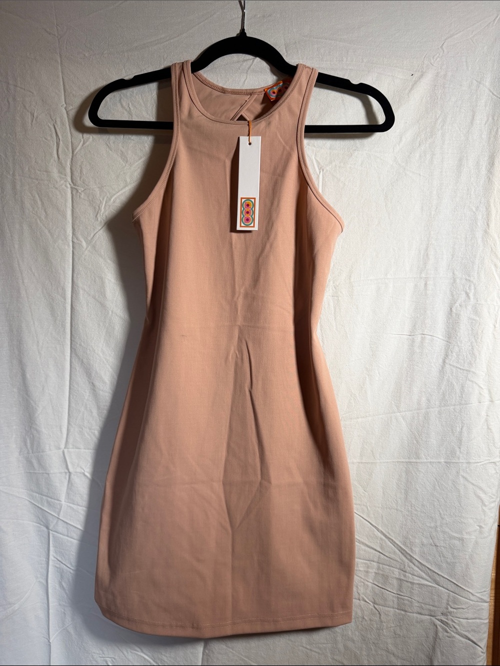 LHD Sleeveless Ribbed Mini Dress in Dusty Rose new with tags